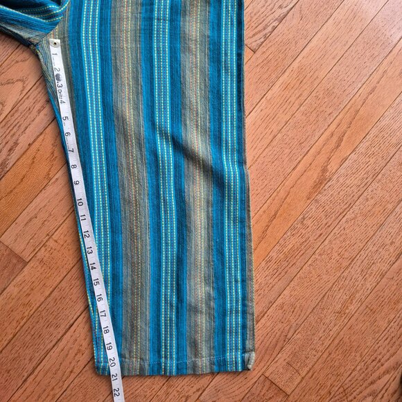 Ark Imports Boho Striped Wide Leg Jumpsuit Nepal Made Adjustable Waist M/L - Picture 15 of 15